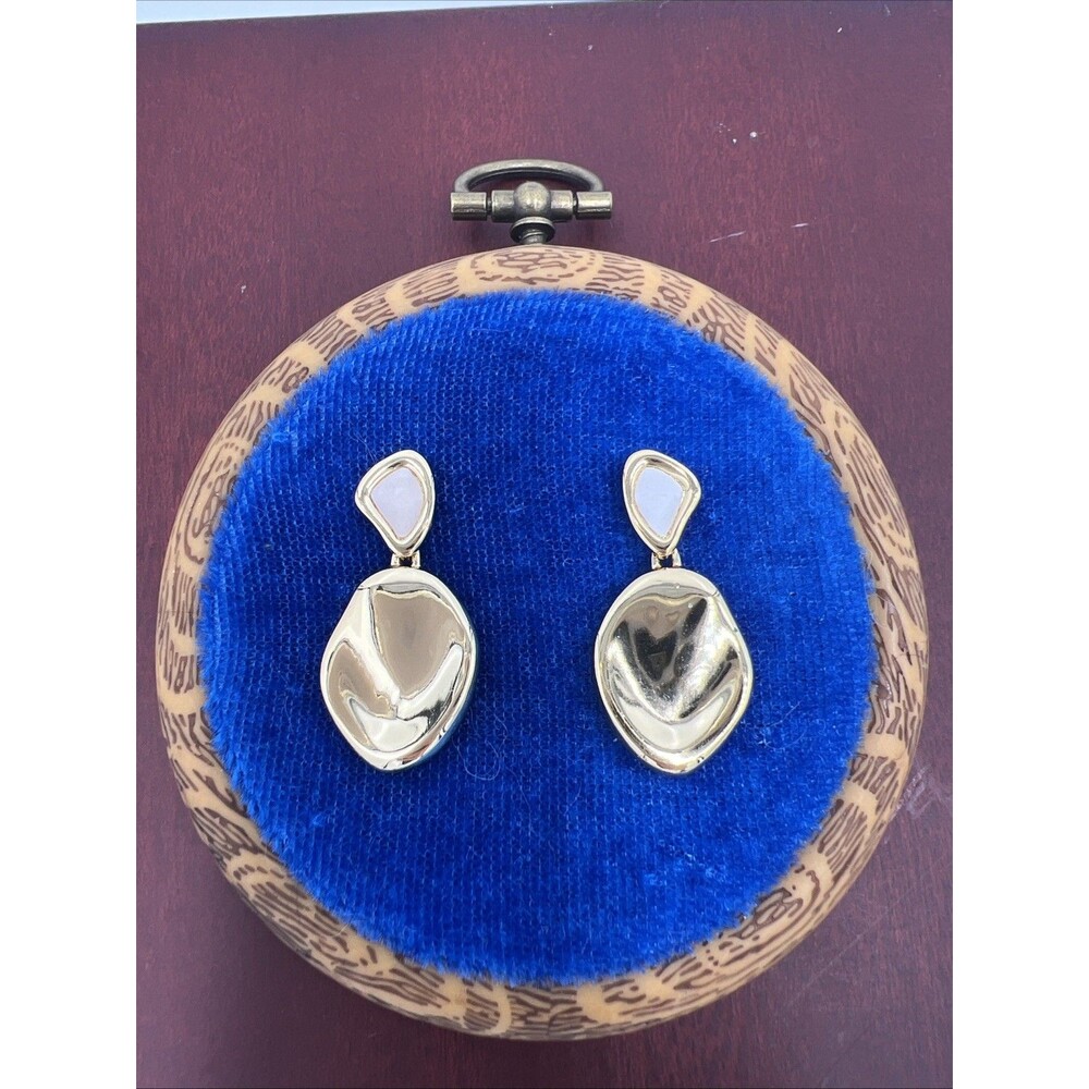 Jenny Bird Catalina Earrings Gold Tone Earrings Mother Of Pearl Dangle Teardrop